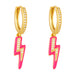 Wholesale Earrings Golden lightning copper JDC-ES-AS310 Earrings JoyasDeChina Rose Wholesale Jewelry JoyasDeChina Joyas De China