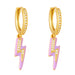 Wholesale Earrings Golden lightning copper JDC-ES-AS310 Earrings JoyasDeChina violet Wholesale Jewelry JoyasDeChina Joyas De China