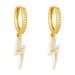 Wholesale Earrings Golden lightning copper JDC-ES-AS310 Earrings JoyasDeChina white Wholesale Jewelry JoyasDeChina Joyas De China