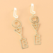 Wholesale Earrings Golden LOVE Alloy JDC-ES-TC129 Earrings JoyasDeChina Wholesale Jewelry JoyasDeChina Joyas De China