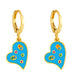 Wholesale Earrings Golden Love copper JDC-ES-AS309 Earrings JoyasDeChina blue Wholesale Jewelry JoyasDeChina Joyas De China