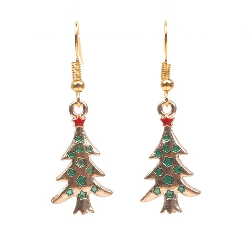 Bulk Jewelry Wholesale Earrings green Christmas tree Alloy JDC-ES-ML062 Wholesale factory from China YIWU China