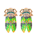 Bulk Jewelry Wholesale Earrings Green diamond insect Alloy JDC-ES-JJ141 Wholesale factory from China YIWU China