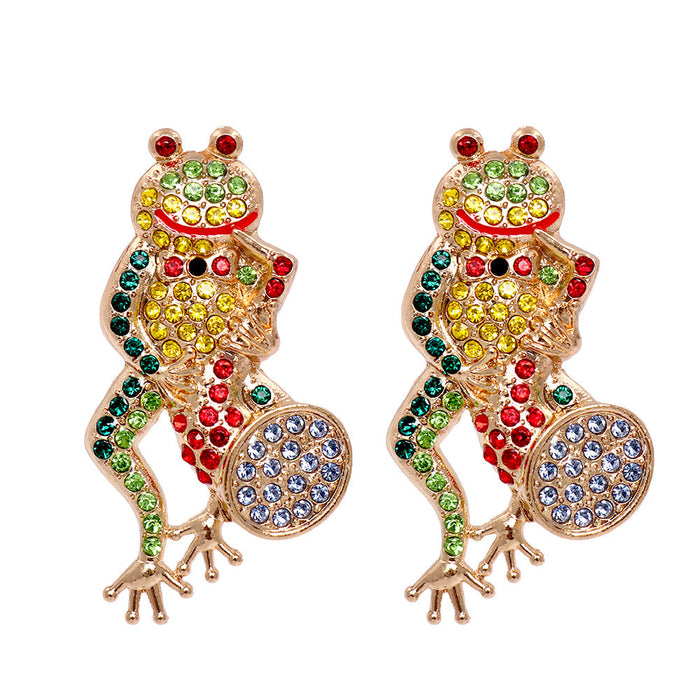 Wholesale Earrings Green frog Alloy JDC-ES-JJ218 Earrings JoyasDeChina 55483 Wholesale Jewelry JoyasDeChina Joyas De China