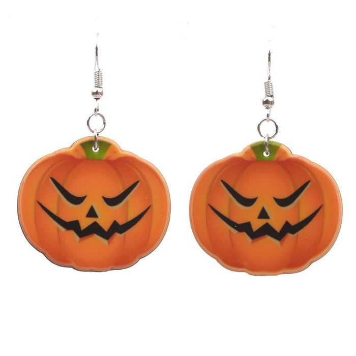 Bulk Jewelry Wholesale Earrings Halloween Orange pumpkin acrylic JDC-ES-ML016 Wholesale factory from China YIWU China