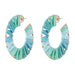Wholesale Earrings Hollow alloy dyed color raffia JDC-ES-JJ101 Earrings JoyasDeChina blue Wholesale Jewelry JoyasDeChina Joyas De China