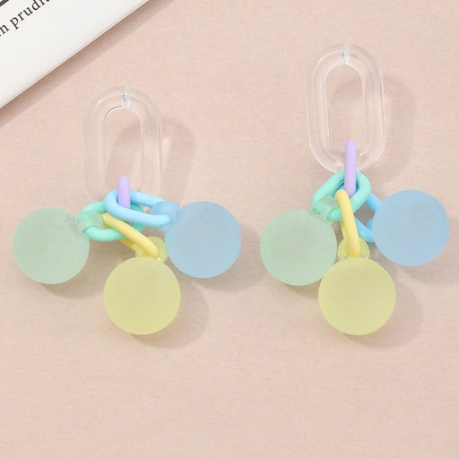 Bulk Jewelry Wholesale Earrings Macaron plastic geometry JDC-ES-e054 Wholesale factory from China YIWU China