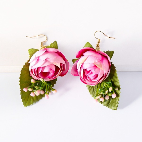 Bulk Jewelry Wholesale Earrings Mixed material of colored flowers JDC-ES-JJ193 Wholesale factory from China YIWU China