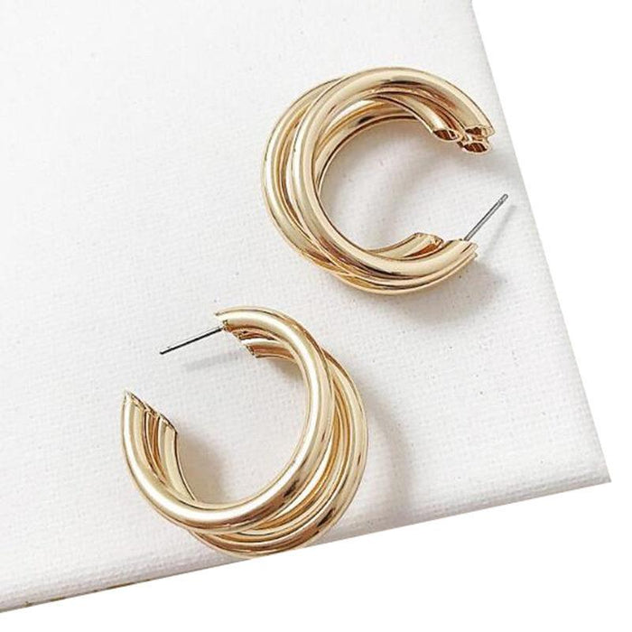 Wholesale Earrings multi-layer ring temperament Earrings trendsetterJDC-ES-xc251 Earrings JoyasDeChina Golden Wholesale Jewelry JoyasDeChina Joyas De China