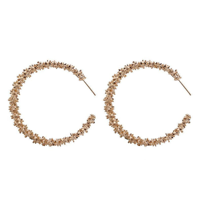 Wholesale Earrings multi thorn personality circle Gold Earrings JDC-ES-xc188 Earrings JoyasDeChina Golden Wholesale Jewelry JoyasDeChina Joyas De China