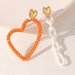 Bulk Jewelry Wholesale Earrings Orange alloy paint love chain JDC-ES-e177 Wholesale factory from China YIWU China