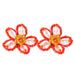Wholesale Earrings Orange rice beads acrylic flower JDC-ES-JJ122 Earrings JoyasDeChina red Wholesale Jewelry JoyasDeChina Joyas De China