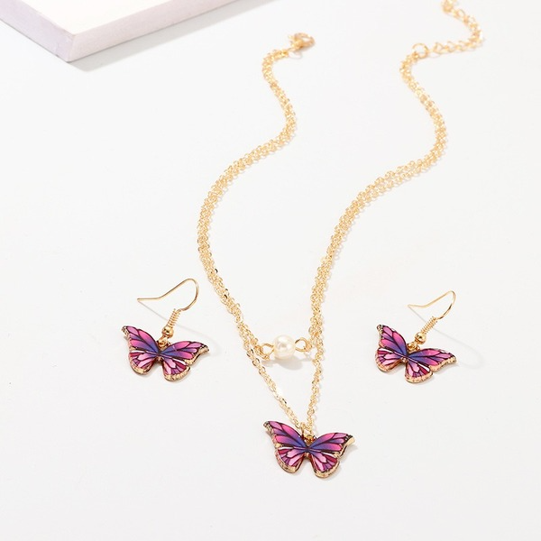 Bulk Jewelry Wholesale Earrings Pink butterfly Alloy JDC-ES-e239 Wholesale factory from China YIWU China