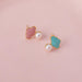 Wholesale Earrings Pink cloud pearl Alloy JDC-ES-W218 Earrings JoyasDeChina Main drawing Wholesale Jewelry JoyasDeChina Joyas De China