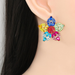 Wholesale Earrings Pink flower Alloy JDC-ES-JJ220 Earrings JoyasDeChina Wholesale Jewelry JoyasDeChina Joyas De China