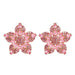 Wholesale Earrings Pink flower Alloy JDC-ES-JJ220 Earrings JoyasDeChina Pink Wholesale Jewelry JoyasDeChina Joyas De China