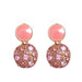 Wholesale Earrings pink geometry Alloy JDC-ES-JJ214 Earrings JoyasDeChina pink Wholesale Jewelry JoyasDeChina Joyas De China