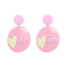 Wholesale Earrings Pink heart-shaped acrylic resin JDC-ES-JJ236 Earrings JoyasDeChina 55521 Wholesale Jewelry JoyasDeChina Joyas De China