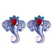 Wholesale Earrings Purple Acrylic and Rhinestone Elephant JDC-ES-JJ098 Earrings JoyasDeChina 55256 elephants Wholesale Jewelry JoyasDeChina Joyas De China