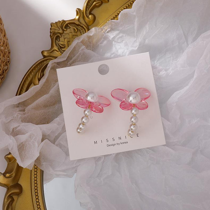 Wholesale Earrings Purple Butterfly Plastic JDC-ES-W260 Earrings JoyasDeChina A Pink Wholesale Jewelry JoyasDeChina Joyas De China