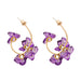 Wholesale Earrings Purple petals resin JDC-ES-JJ061 Earrings JoyasDeChina purple Wholesale Jewelry JoyasDeChina Joyas De China
