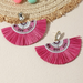 Bulk Jewelry Wholesale Earrings Raffia embroidery fan JDC-ES-e152 Wholesale factory from China YIWU China