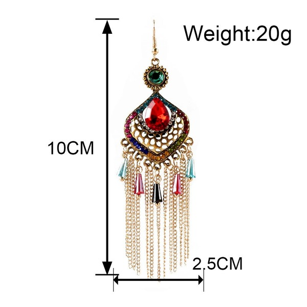 Wholesale Earrings Red alloy diamond geometry JDC-ES-TC110 Earrings JoyasDeChina Wholesale Jewelry JoyasDeChina Joyas De China
