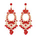 Wholesale Earrings Red carved Alloy JDC-ES-JJ066 Earrings JoyasDeChina red Wholesale Jewelry JoyasDeChina Joyas De China
