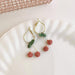 Wholesale Earrings Red cherry Alloy JDC-ES-W162 Earrings JoyasDeChina Main drawing Wholesale Jewelry JoyasDeChina Joyas De China