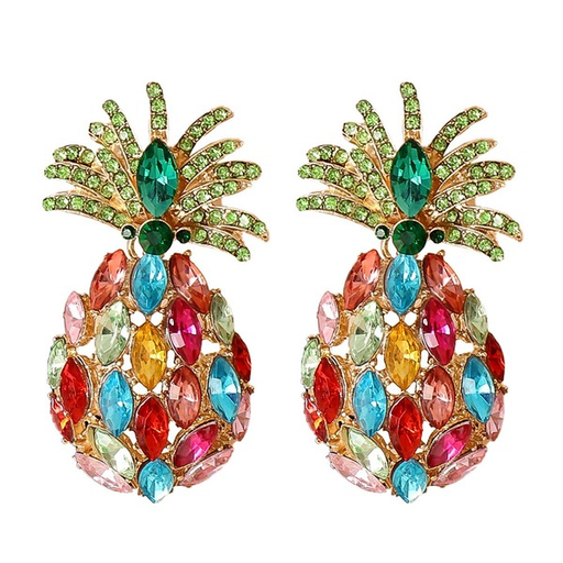 Bulk Jewelry Wholesale Earrings Red crystal pineapple Alloy JDC-ES-JJ155 Wholesale factory from China YIWU China
