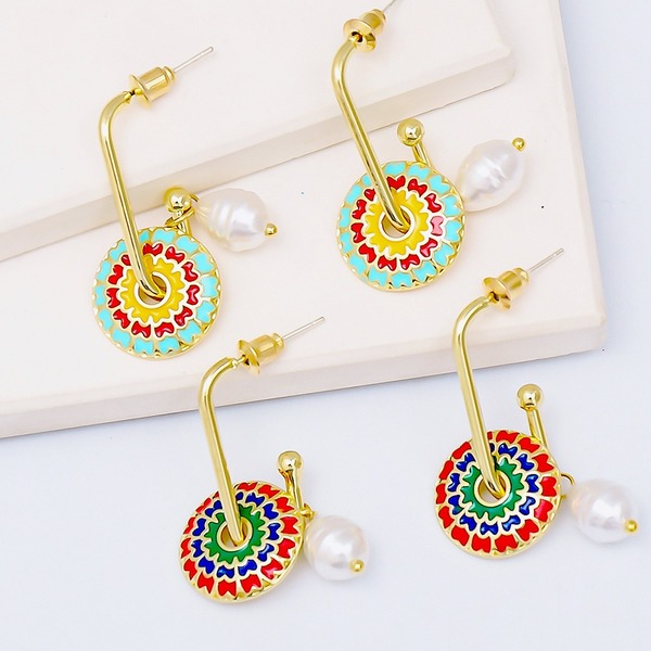 Bulk Jewelry Wholesale Earrings Red oil paint Alloy JDC-ES-JJ201 Wholesale factory from China YIWU China