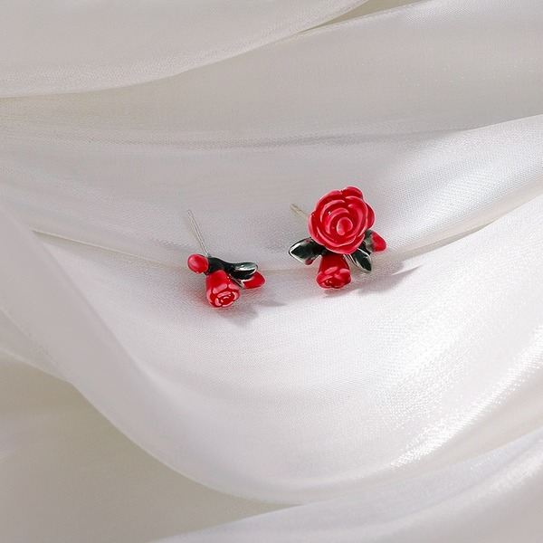 Bulk Jewelry Wholesale Earrings Red rose Alloy JDC-ES-W272 Wholesale factory from China YIWU China