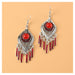 Wholesale Earrings Red tassel long Alloy JDC-ES-TC108 Earrings JoyasDeChina 11740-4 red Wholesale Jewelry JoyasDeChina Joyas De China