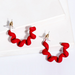 Bulk Jewelry Wholesale Earrings Red whirlwind mixed material JDC-ES-JJ202 Wholesale factory from China YIWU China