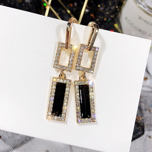 Bulk Jewelry Wholesale earrings S925 pure silver needle geometric long square tassel JDC-ES-xc294 Wholesale factory from China YIWU China