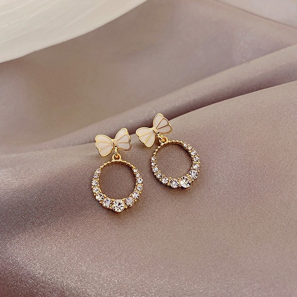 Bulk Jewelry Wholesale earrings S925 silver bow studded JDC-ES-xc269 Wholesale factory from China YIWU China