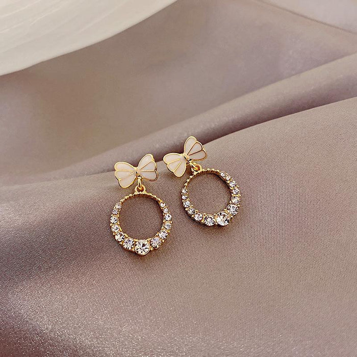 Wholesale earrings S925 silver bow studded JDC-ES-xc269 Earrings JoyasDeChina white Wholesale Jewelry JoyasDeChina Joyas De China