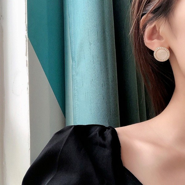 Bulk Jewelry Wholesale earrings S925 silver earrings round pearl JDC-ES-xc137 Wholesale factory from China YIWU China