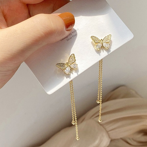 Bulk Jewelry Wholesale earrings S925 silver needle a two-wear personality butterflyJDC-ES-xc268 Wholesale factory from China YIWU China