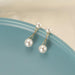 Wholesale earrings S925 silver needle cross pearl arc JDC-ES-xc191 Earrings JoyasDeChina E172 Wholesale Jewelry JoyasDeChina Joyas De China