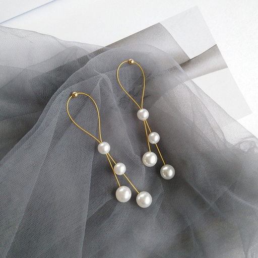 Bulk Jewelry Wholesale earrings S925 silver needle long pearl tassel JDC-ES-xc219 Wholesale factory from China YIWU China