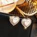 Wholesale earrings S925 silver needle new love diamond-encrusted pearls JDC-ES-xc222 Earrings JoyasDeChina E168 Wholesale Jewelry JoyasDeChina Joyas De China