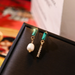 Bulk Jewelry Wholesale earrings s925 silver needle pearl emerald female diamond JDC-ES-xc245 Wholesale factory from China YIWU China