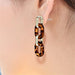 Wholesale Earrings S925 silver needle resin leopard acrylic JDC-ES-xc027 Earrings JoyasDeChina E346 Wholesale Jewelry JoyasDeChina Joyas De China