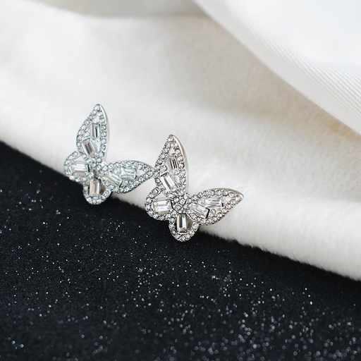 Bulk Jewelry Wholesale earrings S925 silver needle ultra-flash temperament butterfly studs JDC-ES-xc242 Wholesale factory from China YIWU China
