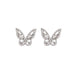 Wholesale earrings S925 silver needle ultra-flash temperament butterfly studs JDC-ES-xc242 Earrings JoyasDeChina silvery Wholesale Jewelry JoyasDeChina Joyas De China