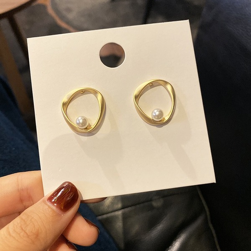 Bulk Jewelry Wholesale earrings s925 silver pin matte pearl irregular geometry JDC-ES-xc134 Wholesale factory from China YIWU China