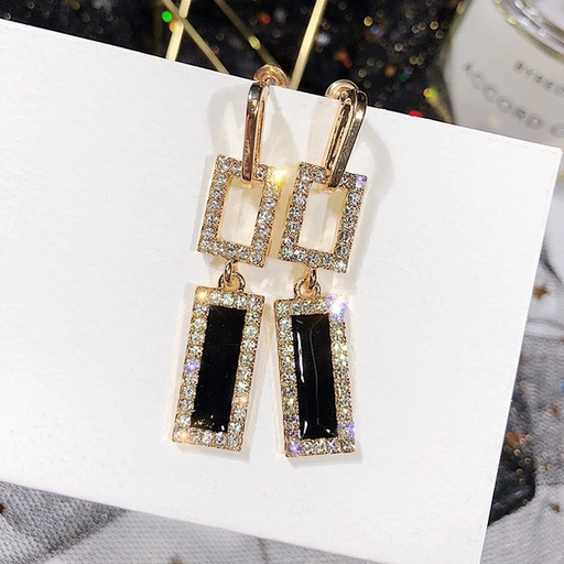Bulk Jewelry Wholesale earrings S925 sterling silver needle geometry long block tassel JDC-ES-xc295 Wholesale factory from China YIWU China