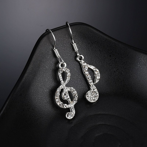 Bulk Jewelry Wholesale earrings set diamond temperament asymmetrical geometric note musicJDC-ES-xc185 Wholesale factory from China YIWU China