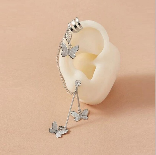 Bulk Jewelry Wholesale Earrings Silver alloy butterfly double layer JDC-ES-xy073 Wholesale factory from China YIWU China